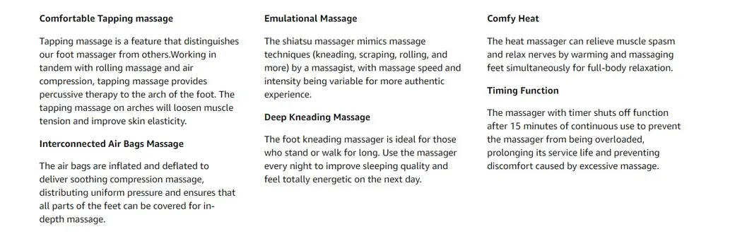 2020 New OEM Foot Massager with High Frequency Tapping, Heat, Shiatsu Deep Kneading, Squeeze, Compression Foot Massage with Handle