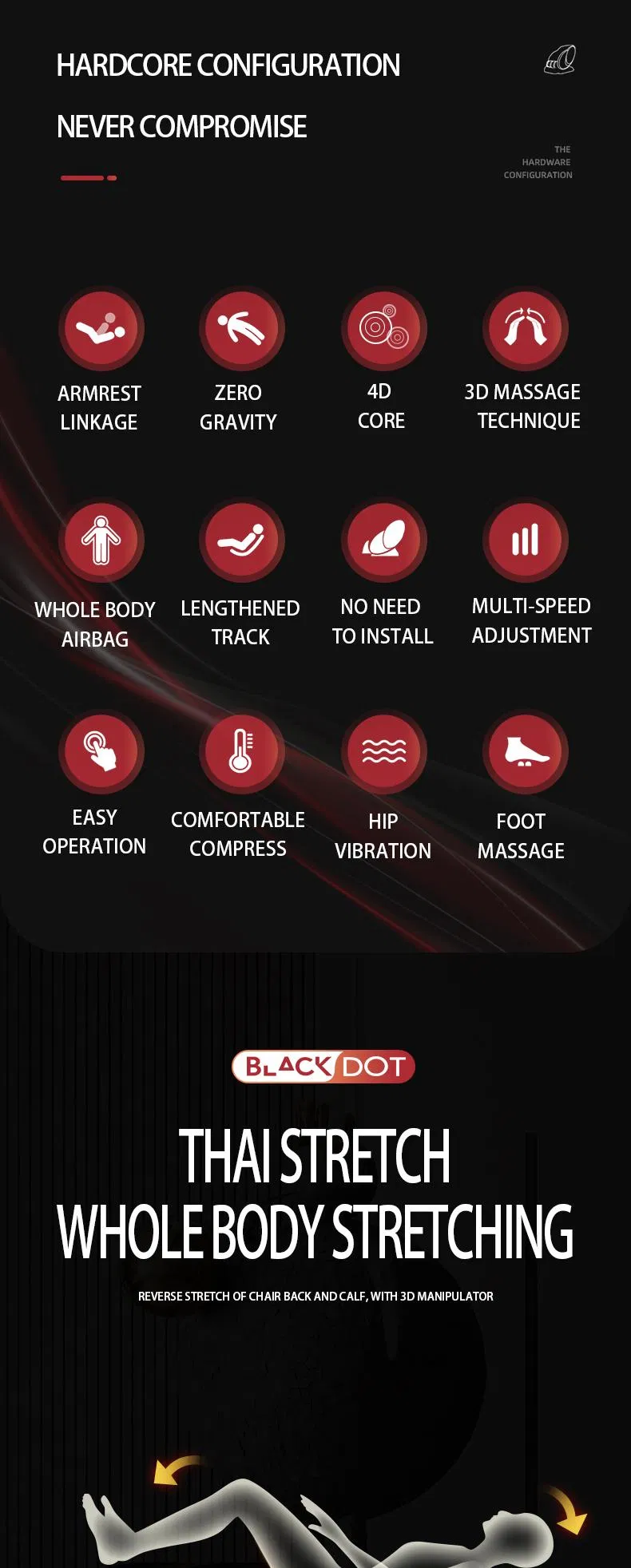 2021 Full Body Massage Chair MW-960L Luxury Design Foot Massager