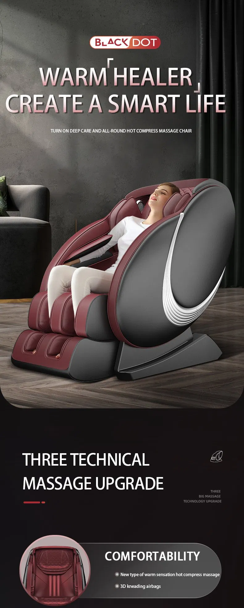 2021 Full Body Massage Chair MW-960L Luxury Design Foot Massager