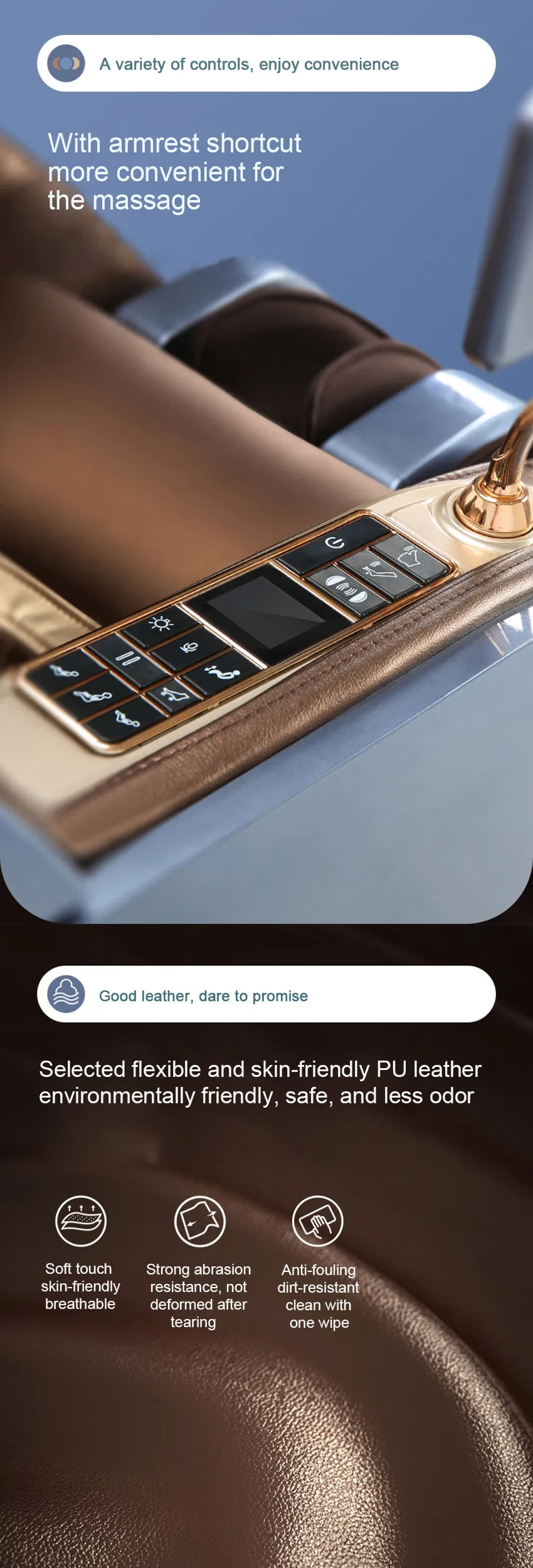 2021 Hot Sale Electric Full Body Shiatsu Smart Ai Music Massage Chai