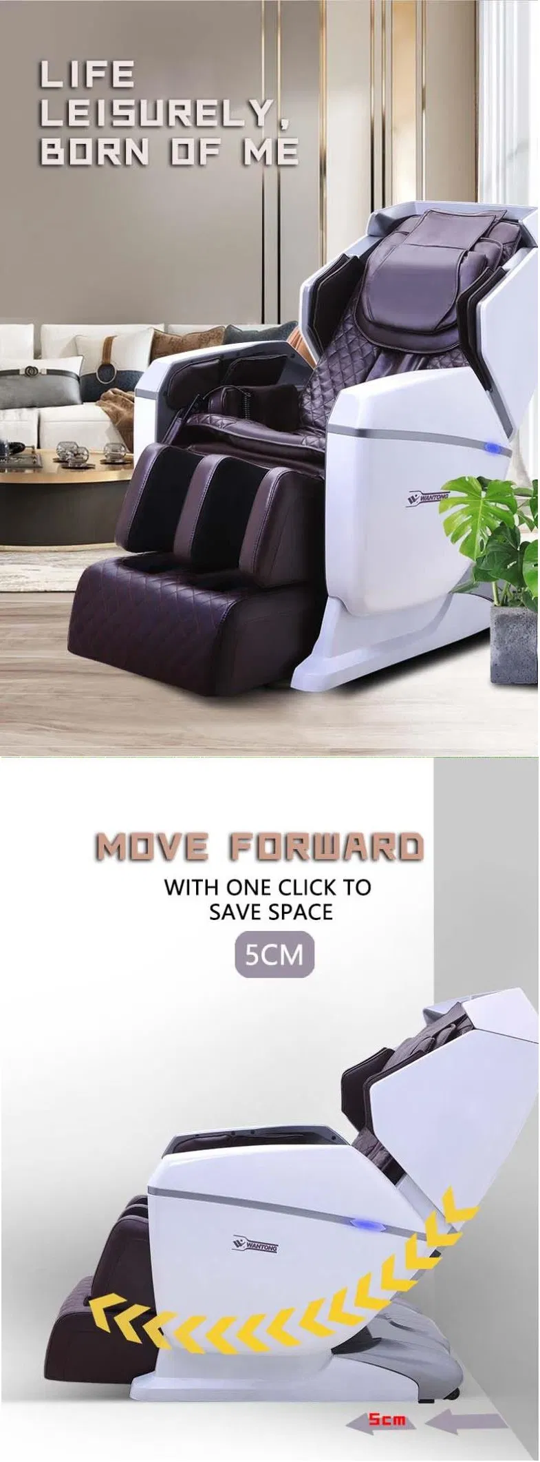 2021 New Design 4D Massage Chair Thai Strength Zero Gravity Foot SPA Foot Body Massager Massaing Neck Shoulder Hip Leg Full Body Massage Chair