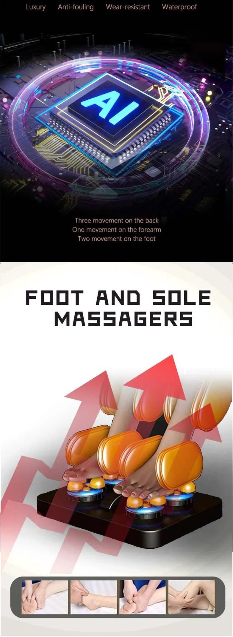 4D Hot Selling Smart Reclining Healthcare Pedicure Foot SPA Endure Massage Chair for Sale