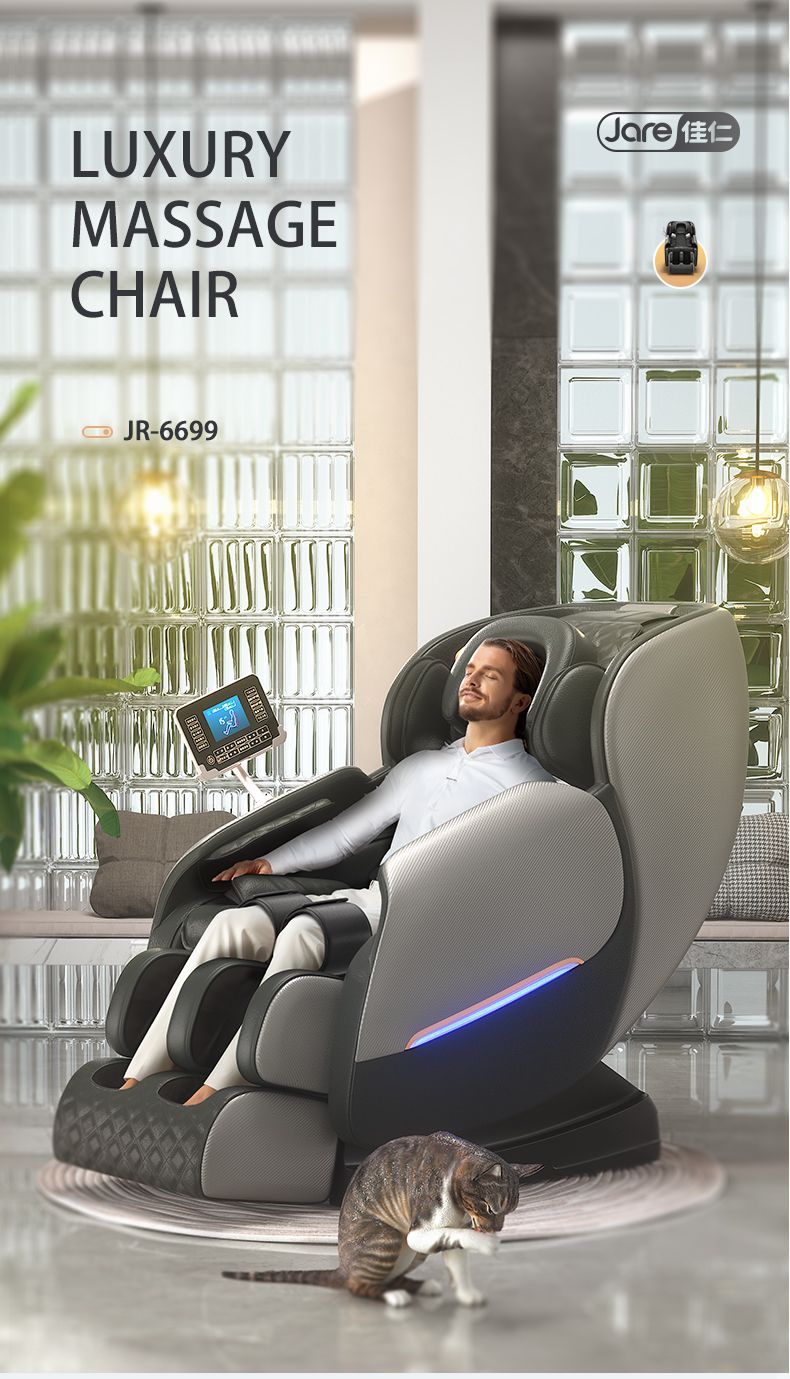 4D Touch Screen China Salon Leisure Massage Chair and Foot Massager