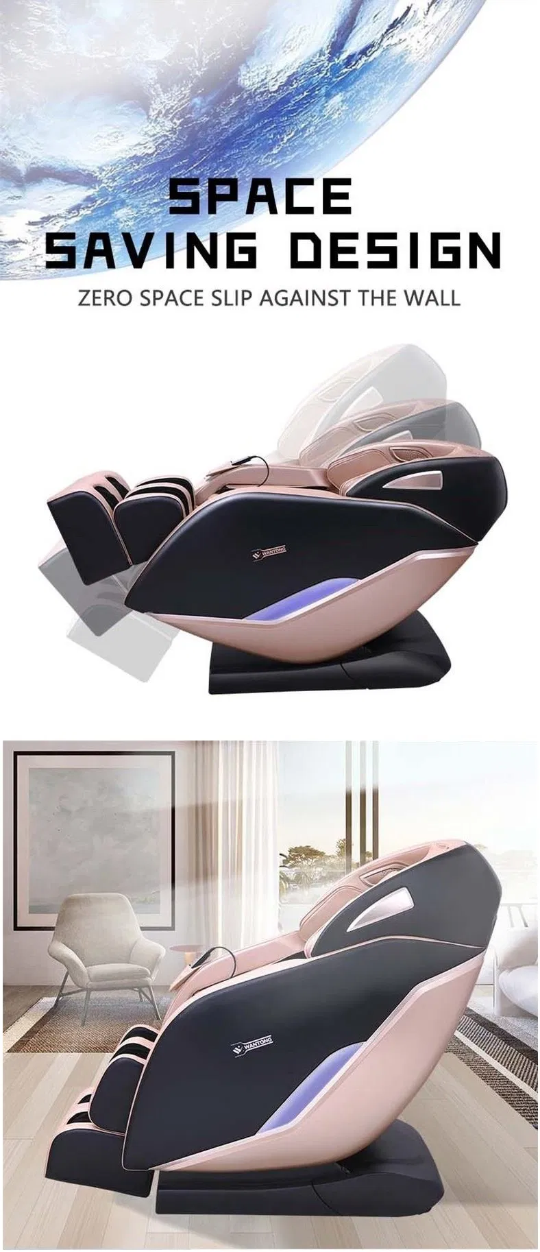 4D Zero Gravity Massage Chair SL Track Full Body 2021 New Model Massage Chair China Wholesale OEM Electric Use