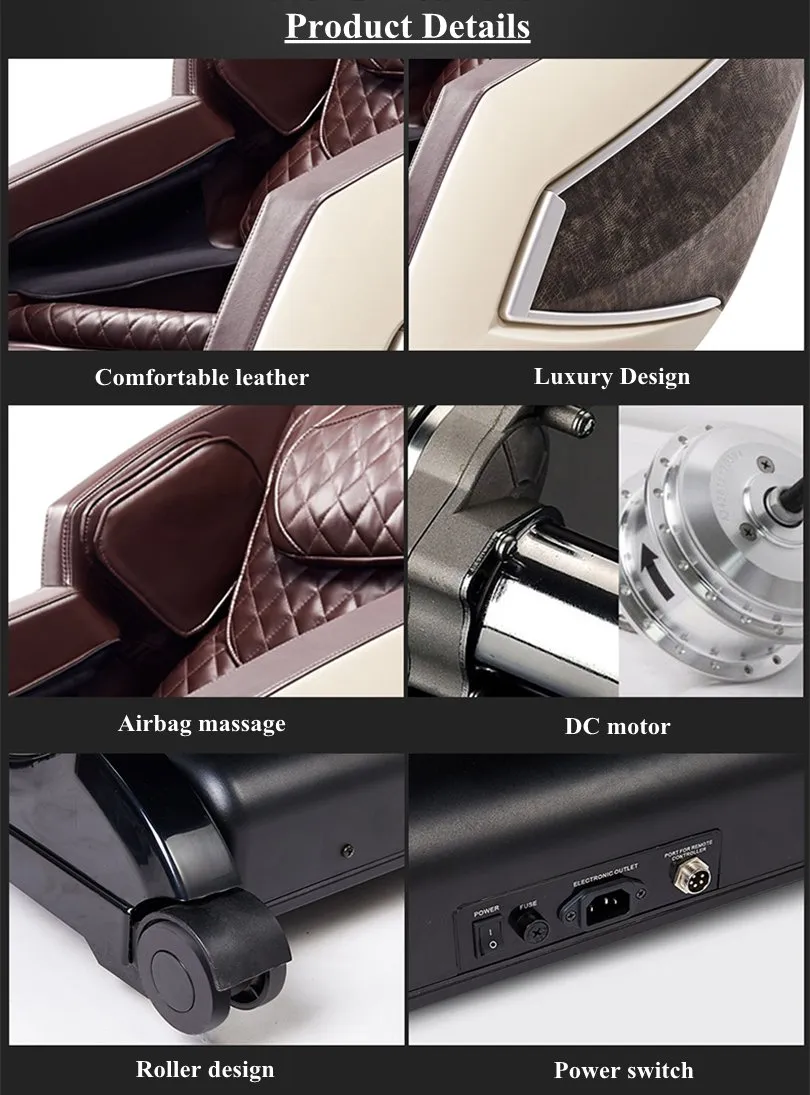 Blood Circulation Vibrating Heating Electric Full Body Massage Chair