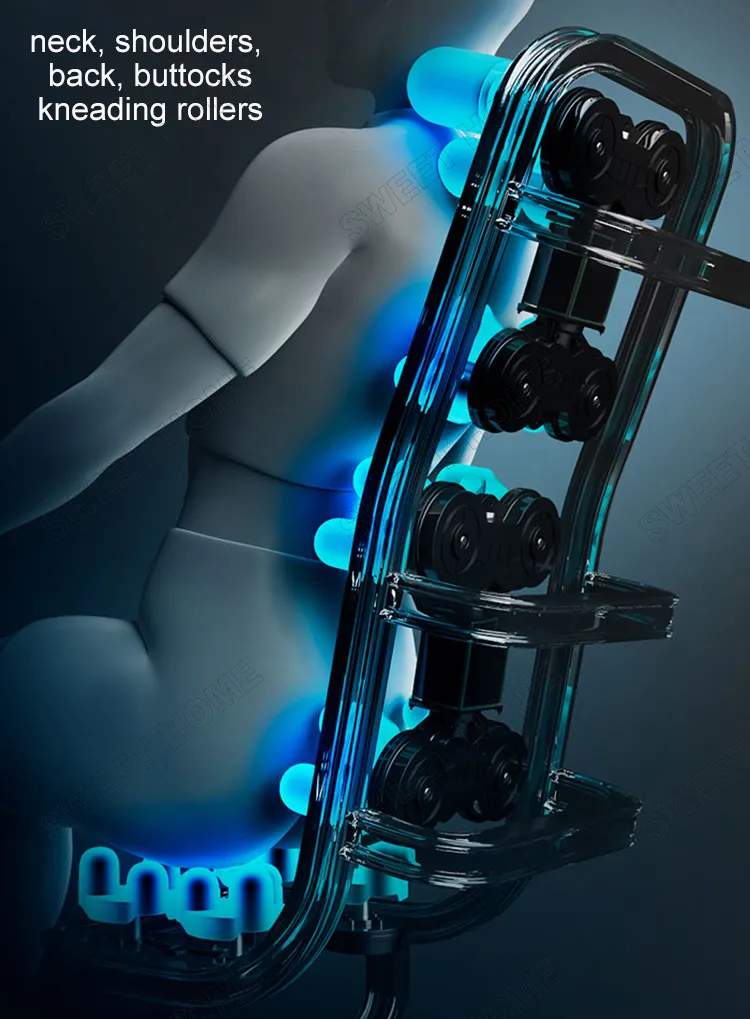 Cheap Electric Full Body Egg Shape Chair Massager Vibration Air Squeezing Shiatsu L Track Massage Chair with Bt Speakers