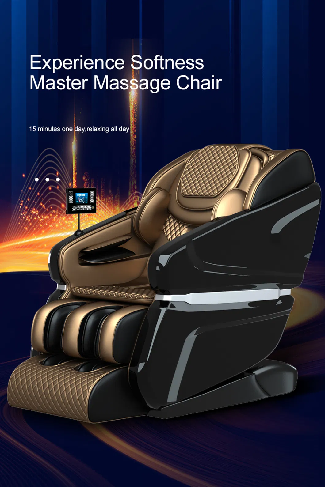 China Supplier Luxury Relax 4D Zero Gravity Heat Massage Chair