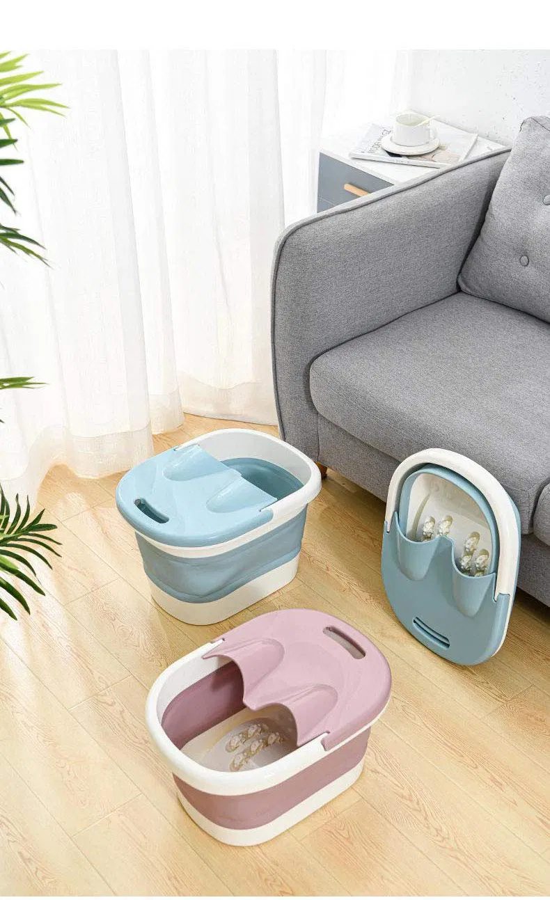 Collapsible Foot Soaking Tub with Shiatsu Massage, for Tired Feet Stress Relief Home Use Foot Massager