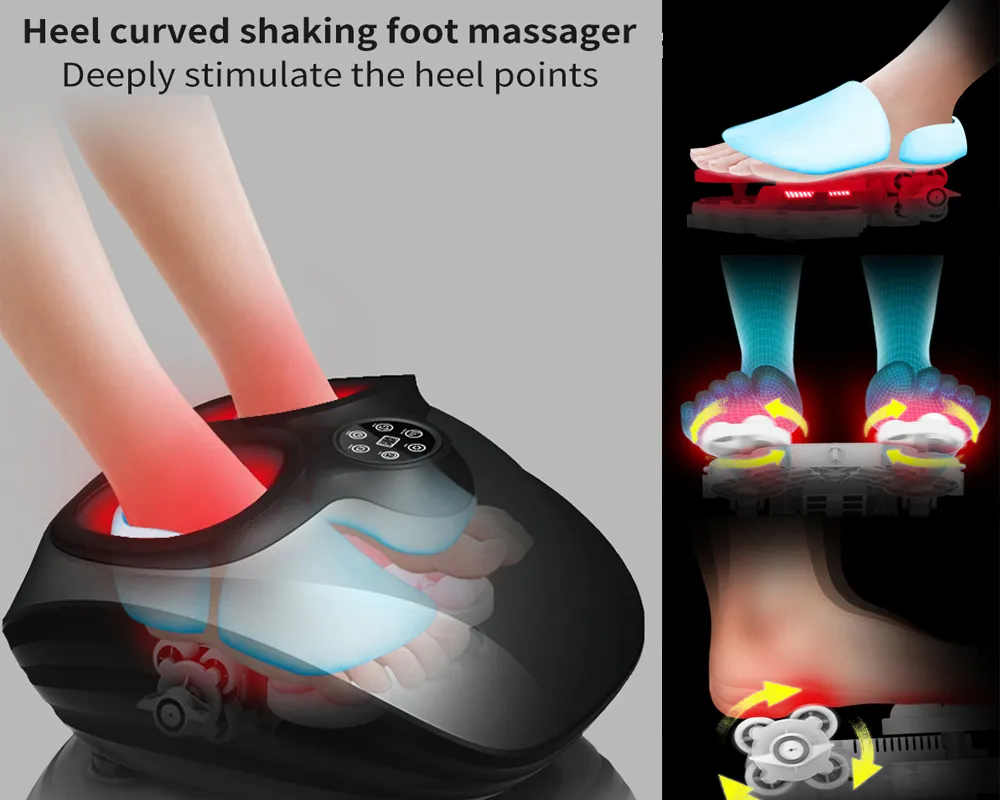 Deep Kneading Shiatsu Heating Compression Foot Massager