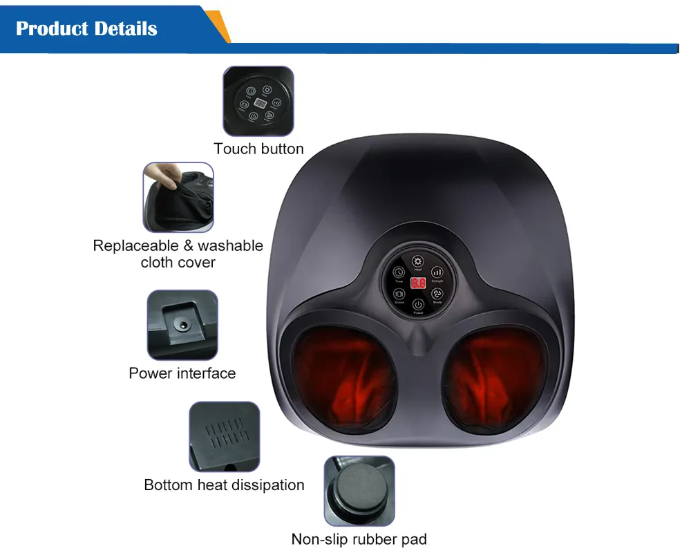 Deep Kneading Shiatsu Heating Compression Foot Massager