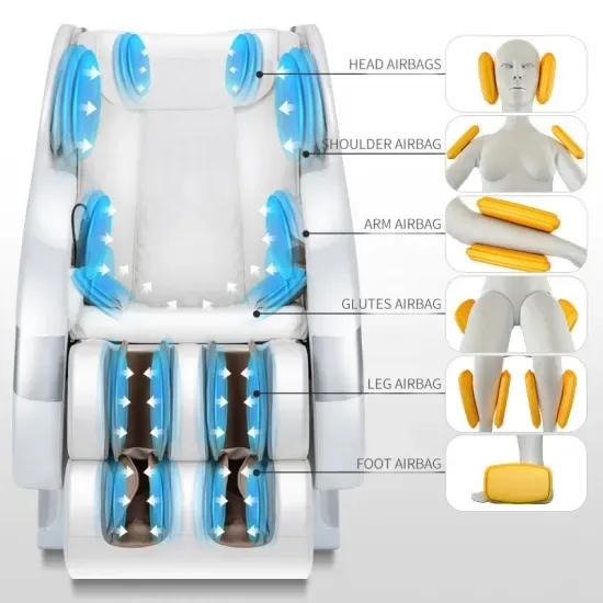 Electric Heated Full Body Massage Chair 4D Zero Gravity Modern Luxury Foot Full Body 3D Hand Electric Ai Smart Recliner SL Track Zero Gravity Shiatsu 4D Massage