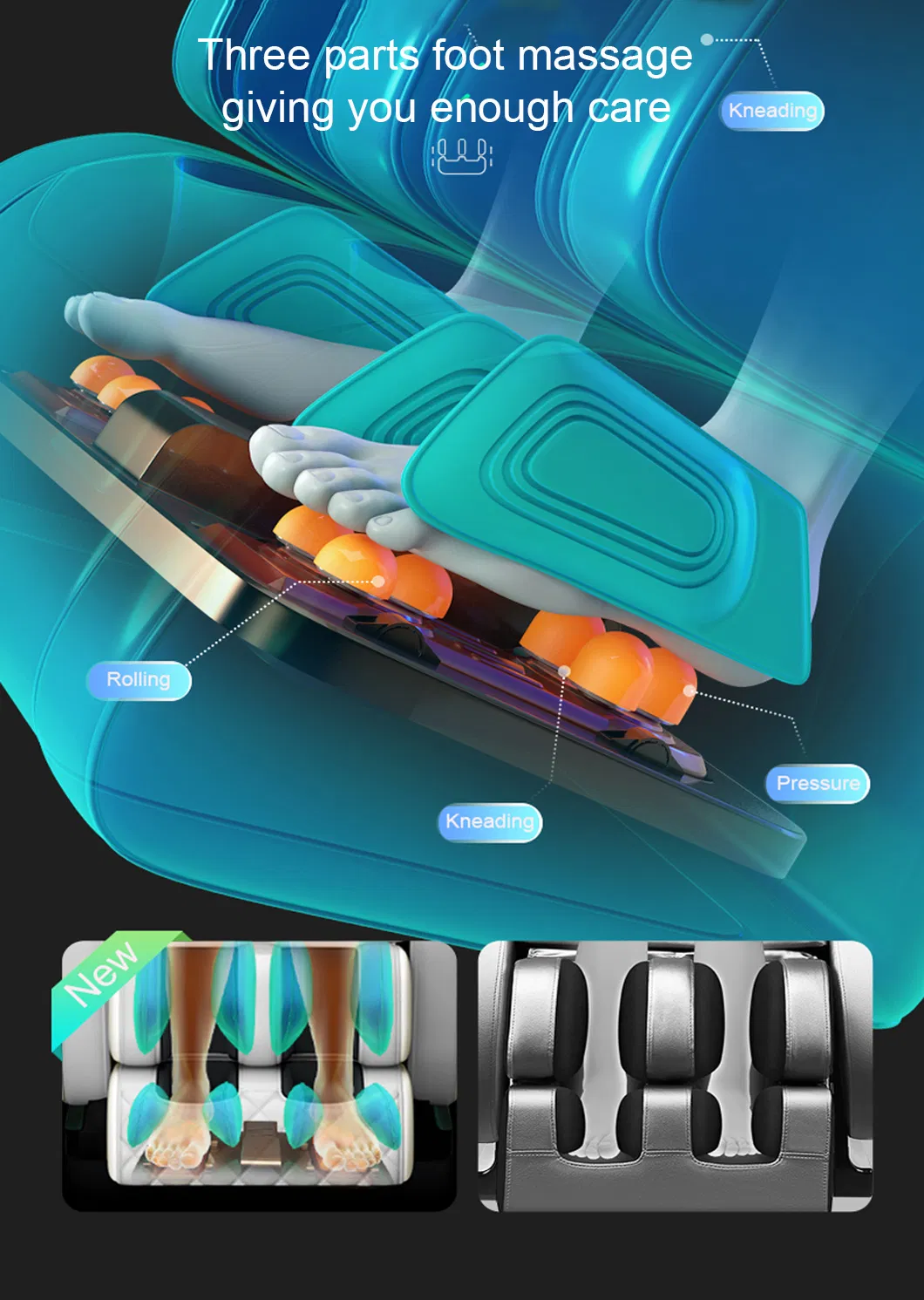 Electric Zero Gravity Full Body Care Foot Shiatsu Massage Chair