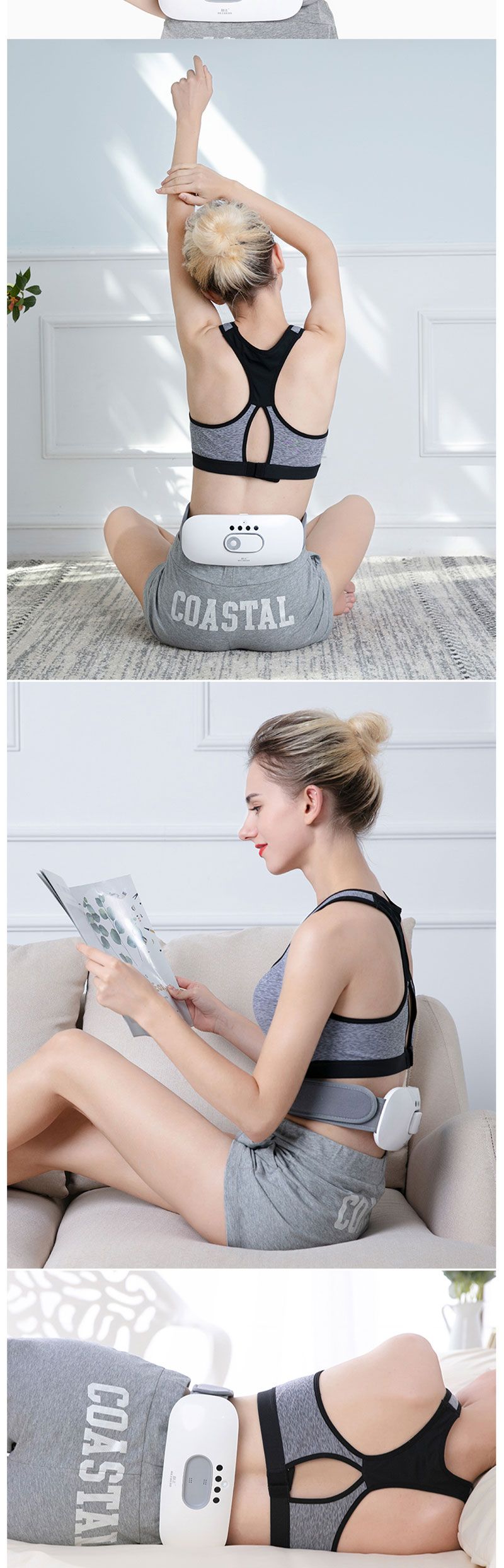 Electronic Heat Vibration Slimming Losing Weight Keeping Fit Massage Belt