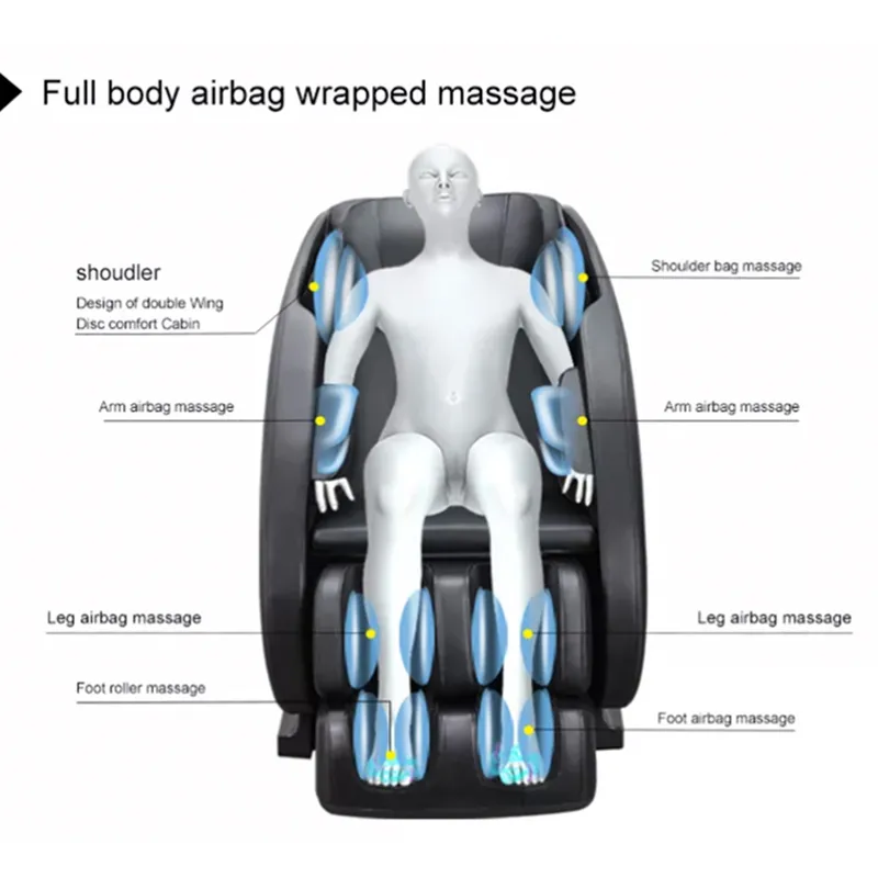 Europe Free Shipping High Quality Full Body 4D Zero Gravity Salon Massage Chair/Full Body Massage Home Office Massage Chair