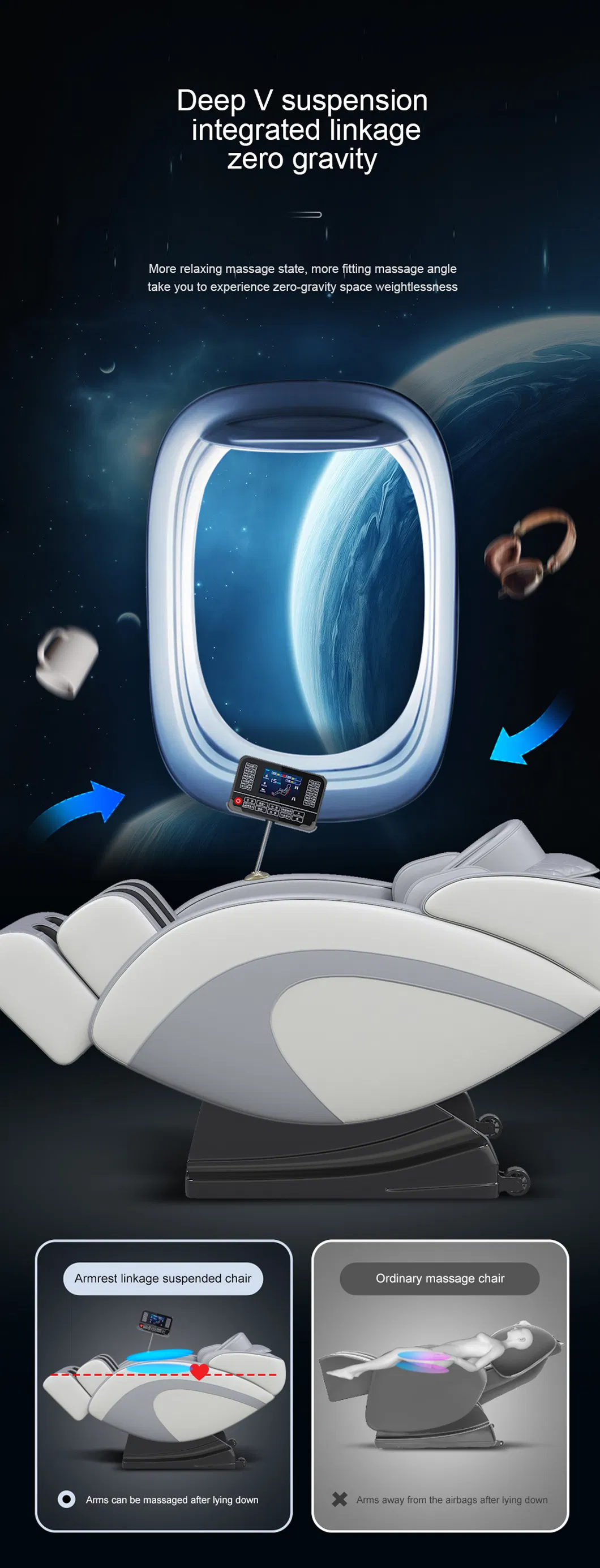 Factory Price Full Body Care Zero Gravity Shiatsu Massage Chaie