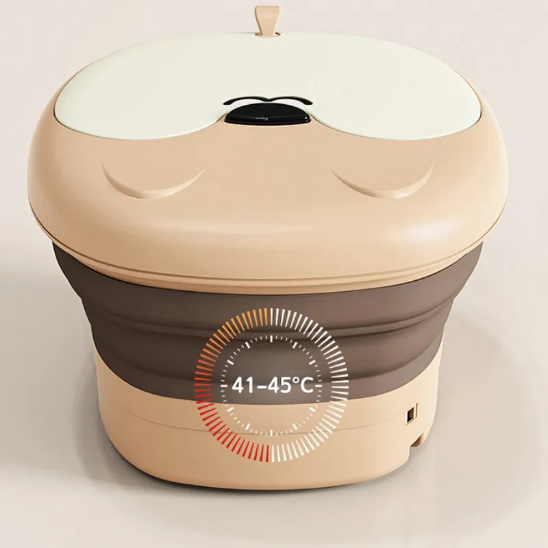 Foot SPA Bath Motorized Massager Foldable with Heat Red Light Water Collapsible Footbath