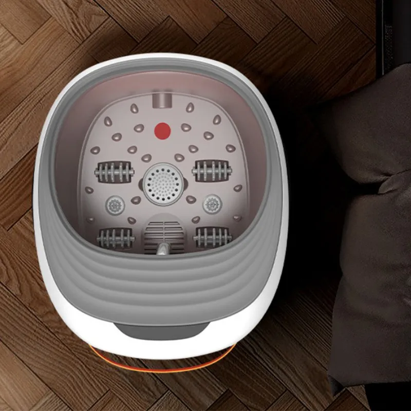 Foot SPA Bath Motorized Massager Foldable with Heat Red Light Water Collapsible Footbath