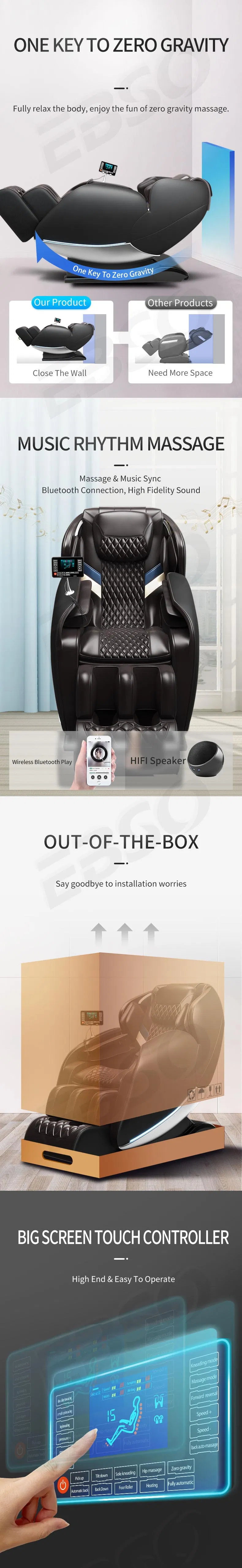 Fuan Meiyang Hot Sale Luxury 3D Zero Gravity Full Body Airbags Massage Recliner SL Track Foot SPA Thai Ai Voice Massage Chair