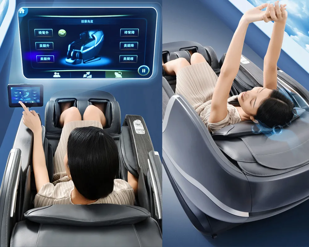 High End Luxury Zero Gravity SL Track 4D Full Body Foot Massage Chair