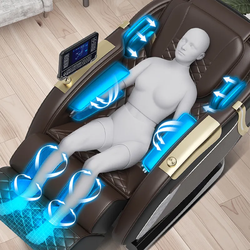 High Quality Best Sale Full Body Zero Gravity Kneading Intelligent Detection with LCD Touch Screen Massage Chair