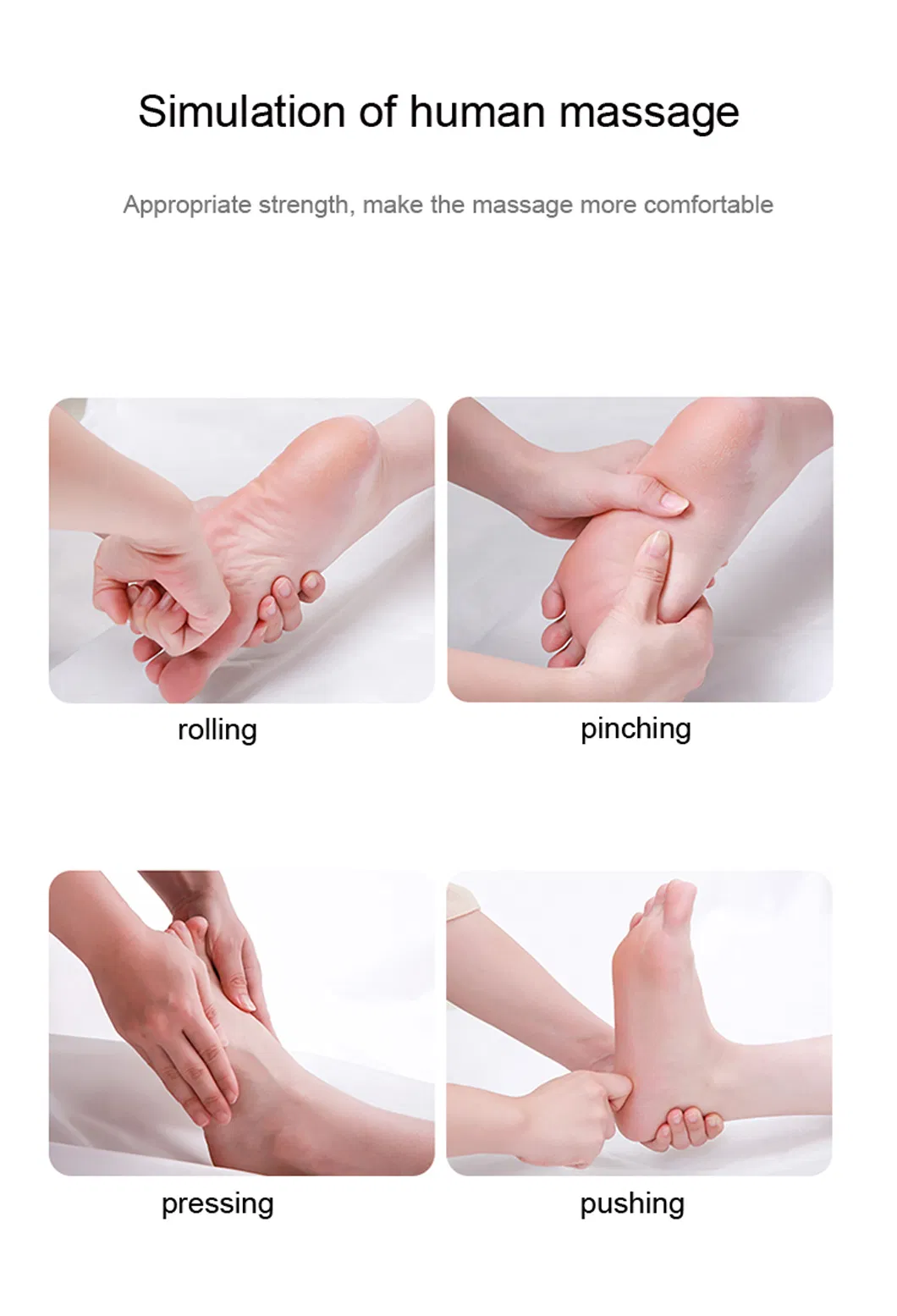 High Quality Foot OEM Squeeze Massage Muscle Stimulator 3D Airbag Shiatsu Kneading Foot Leg Massager