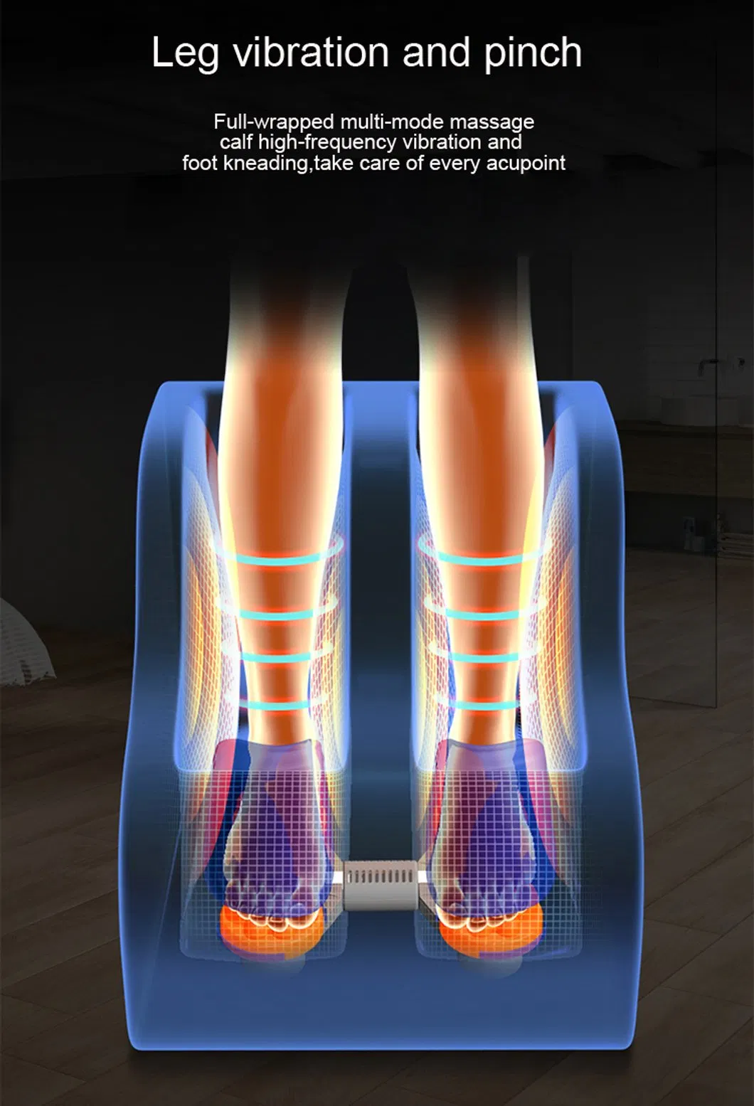 High Quality Foot OEM Squeeze Massage Muscle Stimulator 3D Airbag Shiatsu Kneading Foot Leg Massager