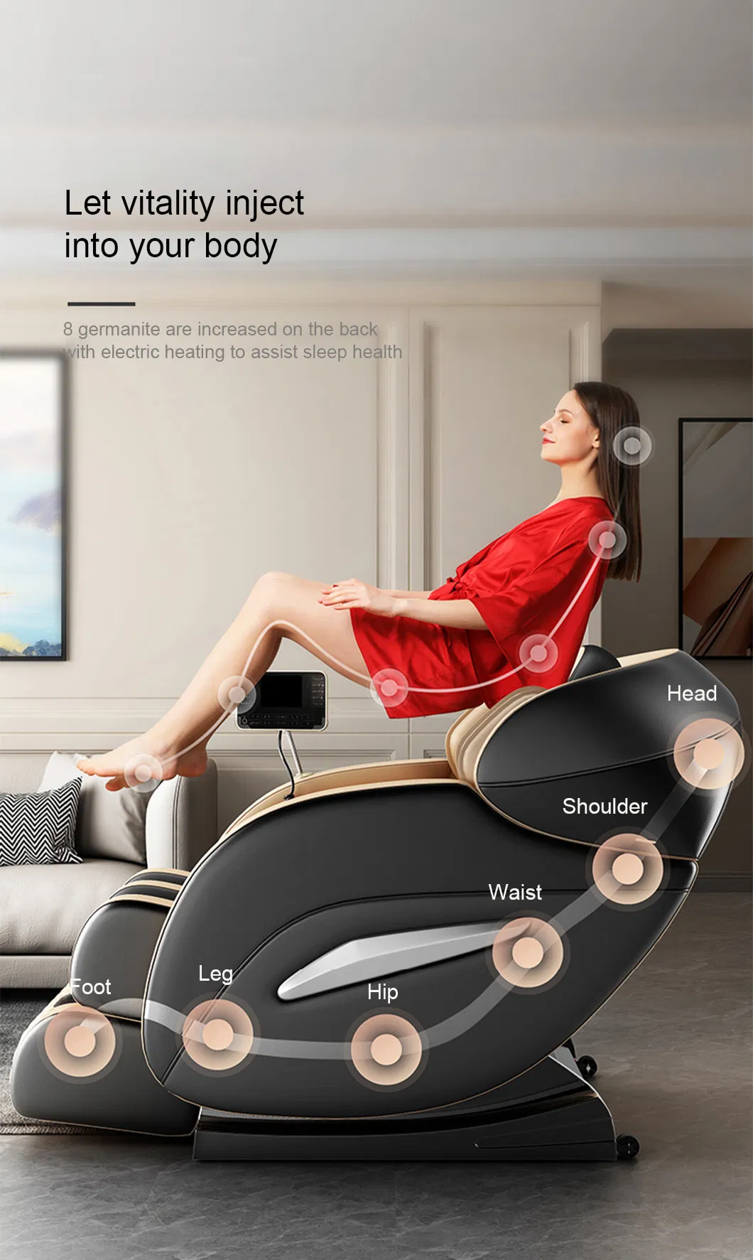 Home Elecreic Luxury Zero Gravity Massage Chair Health Care Roller Shiatsu Full Body Massage Chair