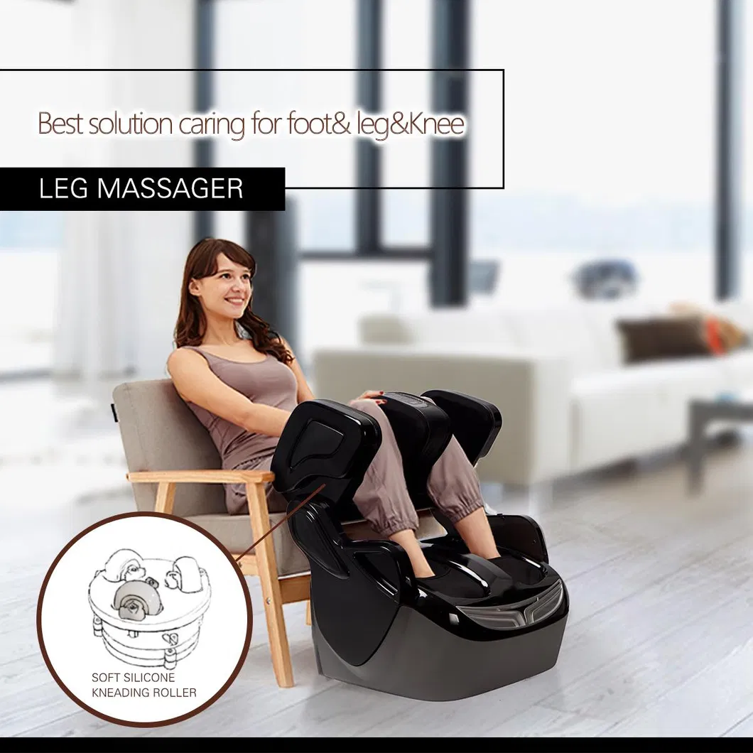Human Touch Reflex Sol Foot and Calf Massager Machine with Heat, Shiatsu Deep Kneading, Under Foot Rollers, Delivers Relief for Tired Muscles up to 12size