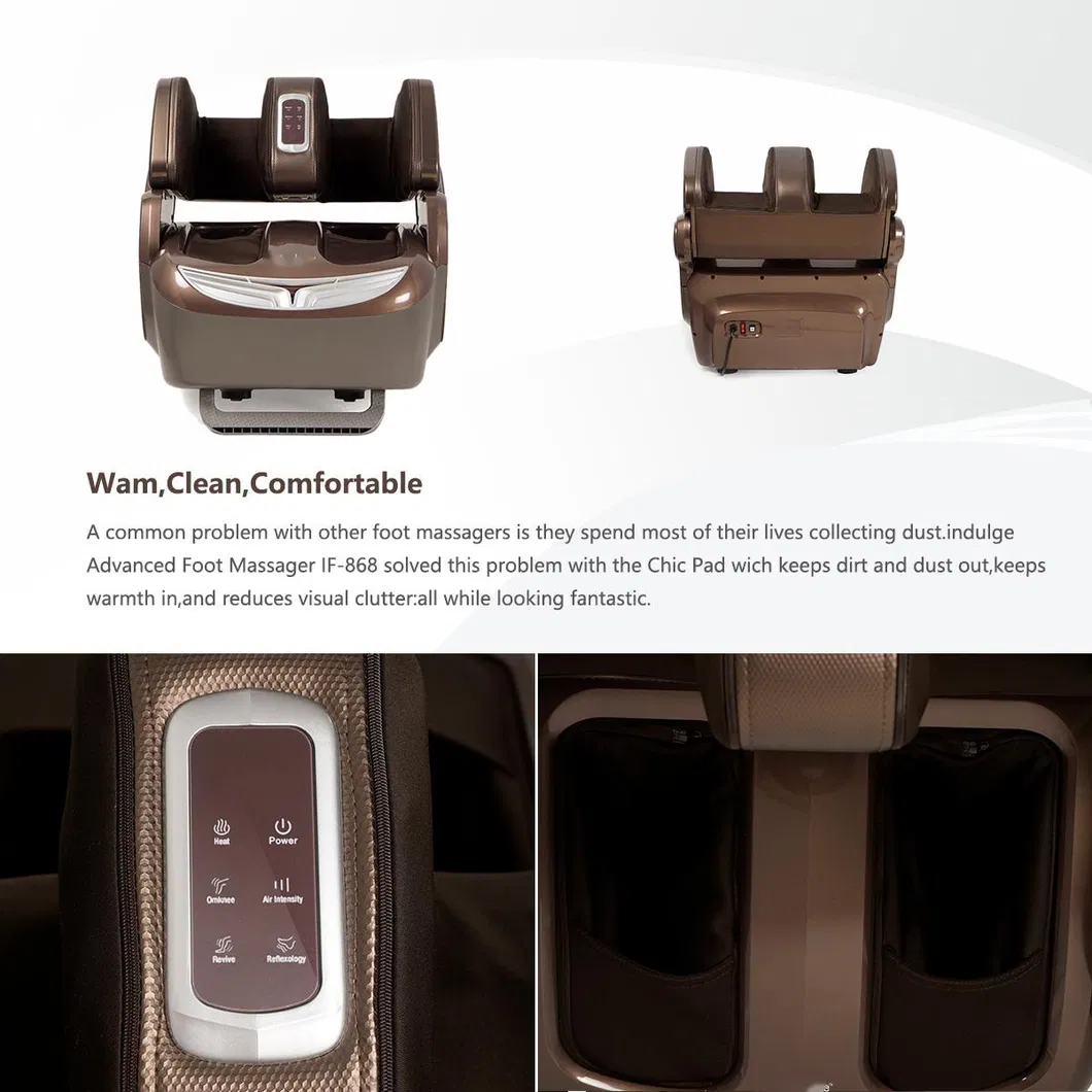 Human Touch Reflex Sol Foot and Calf Massager Machine with Heat, Shiatsu Deep Kneading, Under Foot Rollers, Delivers Relief for Tired Muscles up to 12size