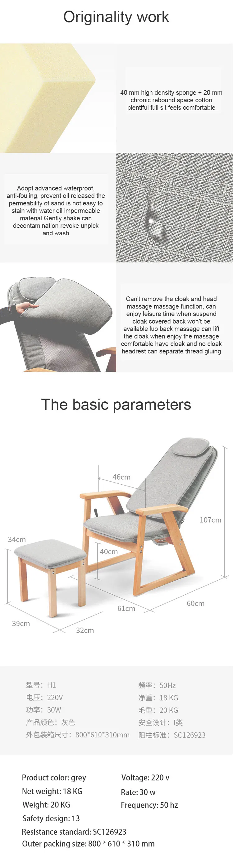 Living Room Recliner Chair Massage Recliner Sofa Reading Chair Winback Single Sofa Home Modern Recliner Chair