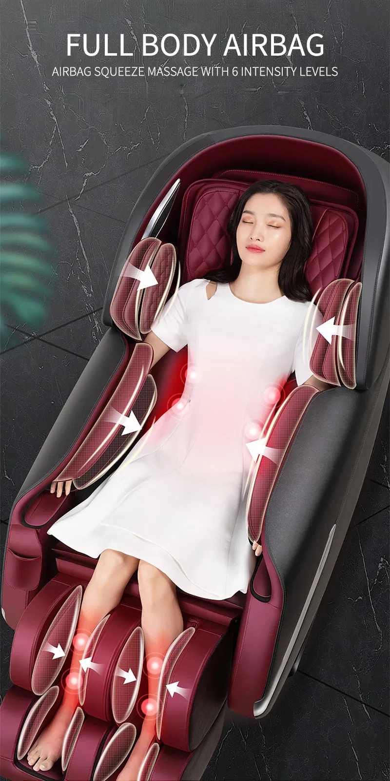 Moway Best Luxury Electric 4D Zero Gravity Full Body Shiatsu Massage Chair