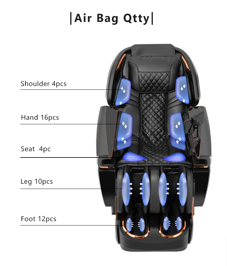 New Design Smart Bluetooth Speaker Recliner Massage Chair Shiatsu Massage