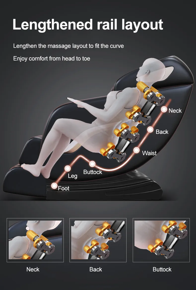 Ningde Crius C8007-15 Home Office 4D Zero Gravity Shiatsu Electric Cheap Luxury Design Body Massager Full Body Massage Chair