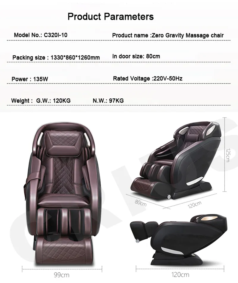 Ningde Crius Electric Luxury Full Body 3D Zero Gravity 4D Foot Massage Chair