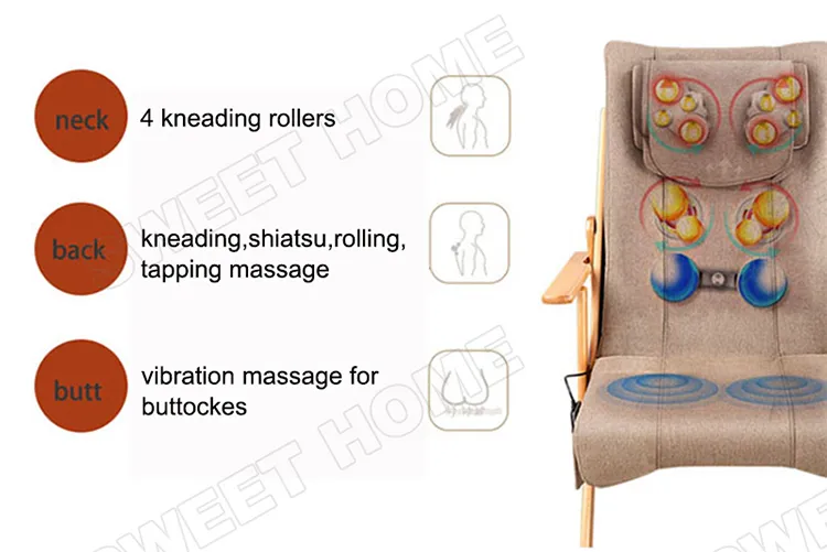 OEM Foldable Electric Thai Salon Shiatsu Recliner Massage Sofa Full Body Heating Vibration Massage Chair