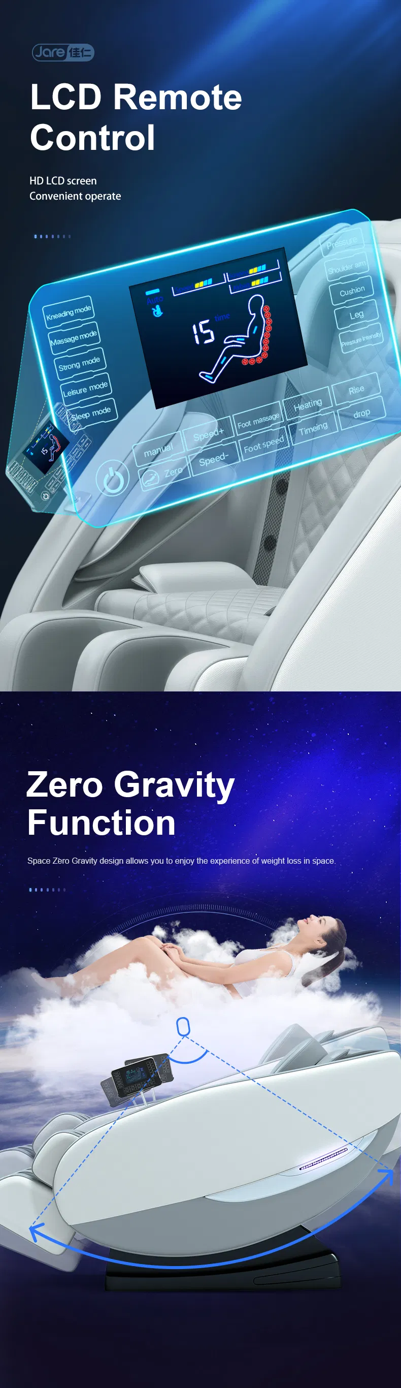 Operated Pad for Shoulder Neck Parts Controller Remote Control Shiatsu Pedicure Massage Chair