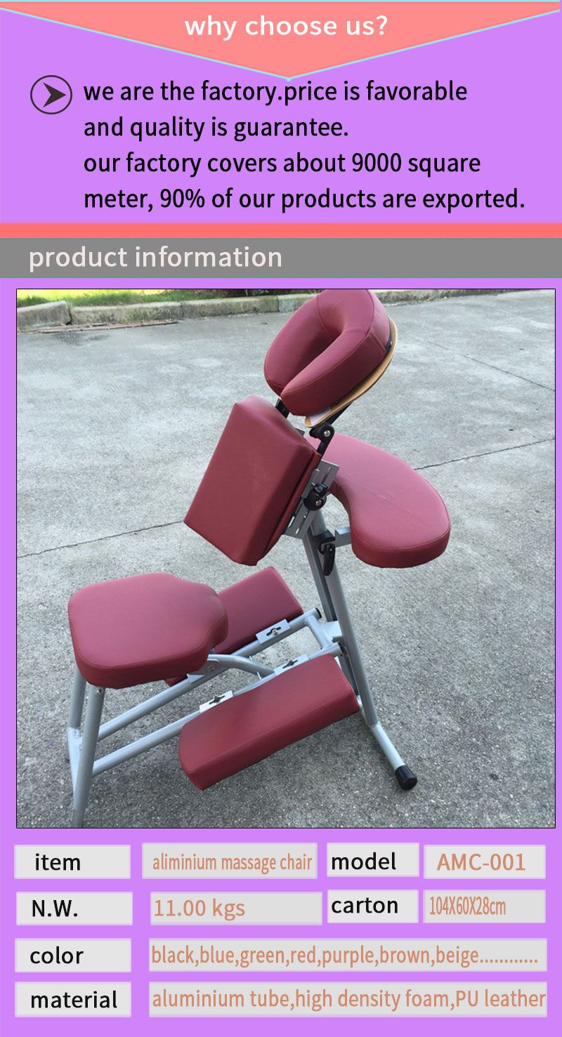 Portable Aluminium Massage Chair Salon Furniture Cosmetics Beauty Products