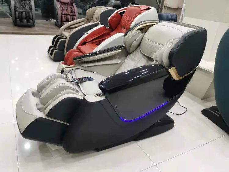 Premium Modern SL Track Electric 3D Full Body Airbags Zero Gravity Professional Boss Leather 4D Massage Chair