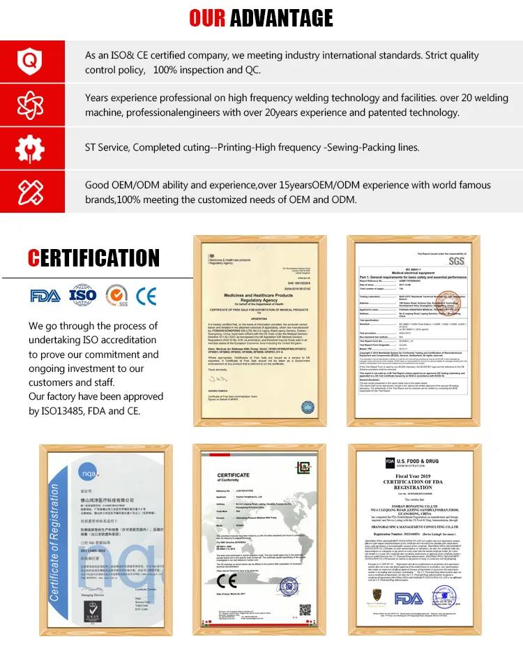 Pressure Relief Air Pump Hospital Anti Bedsore Foam Bubble Inflatable Medical Air Bed Mattress