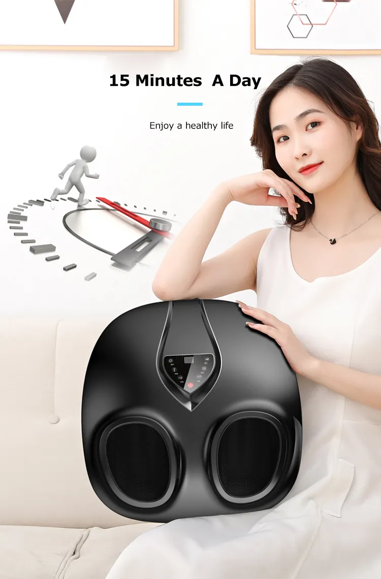 Ningde Crius Electric Shiatsu Roller 4D Leg Calf Air Pressure Far Infrared Heating SPA Bath Foot Massager