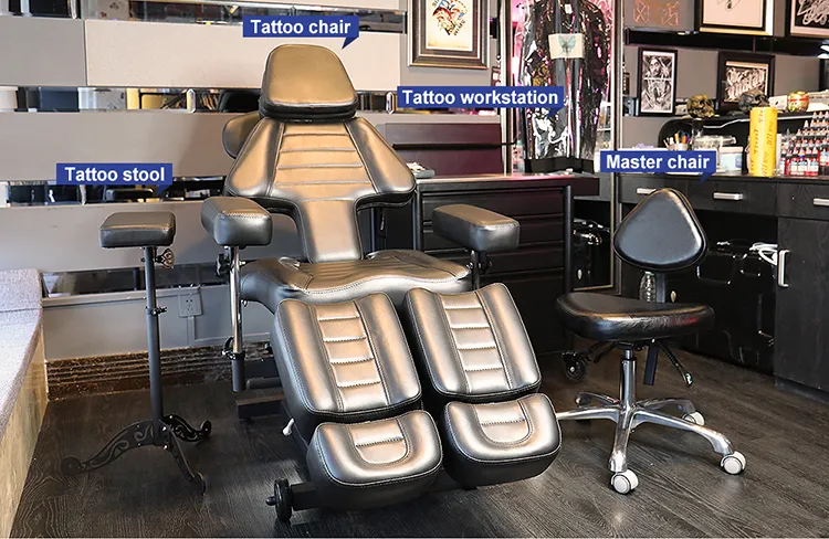 Tattoo Chair Facial Bed SPA Table Tattoo Salon Chair for Tattoo with Two Motors