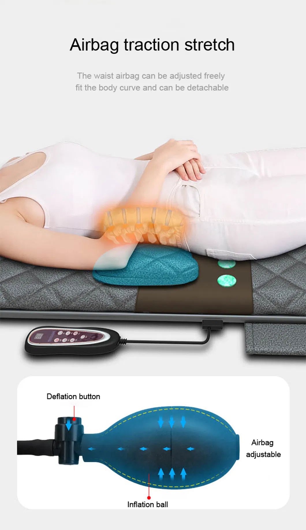 Thai Thermal Modern Bed Folding Massage Bed with Storage Massage Functions