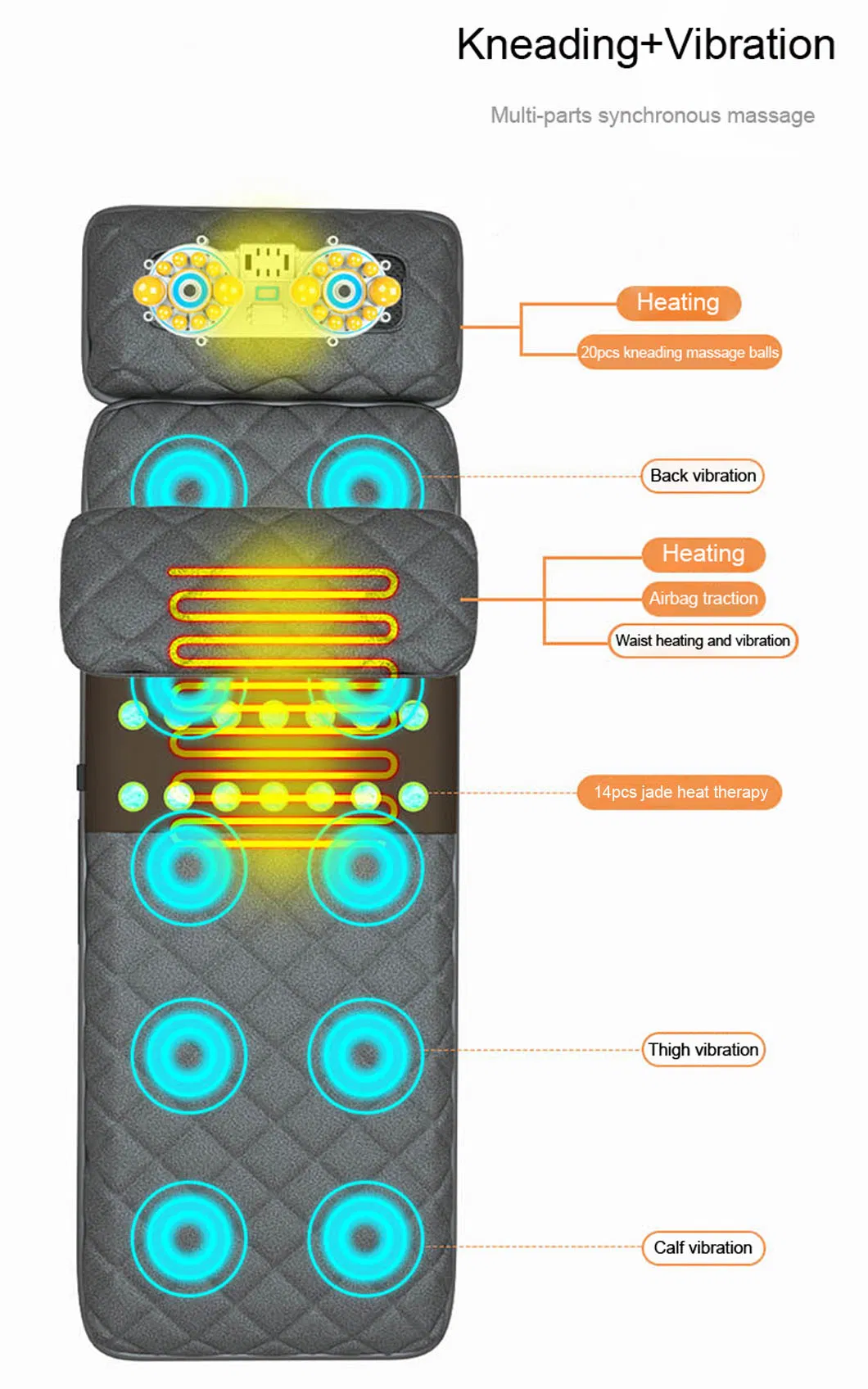 Thai Thermal Modern Bed Folding Massage Bed with Storage Massage Functions