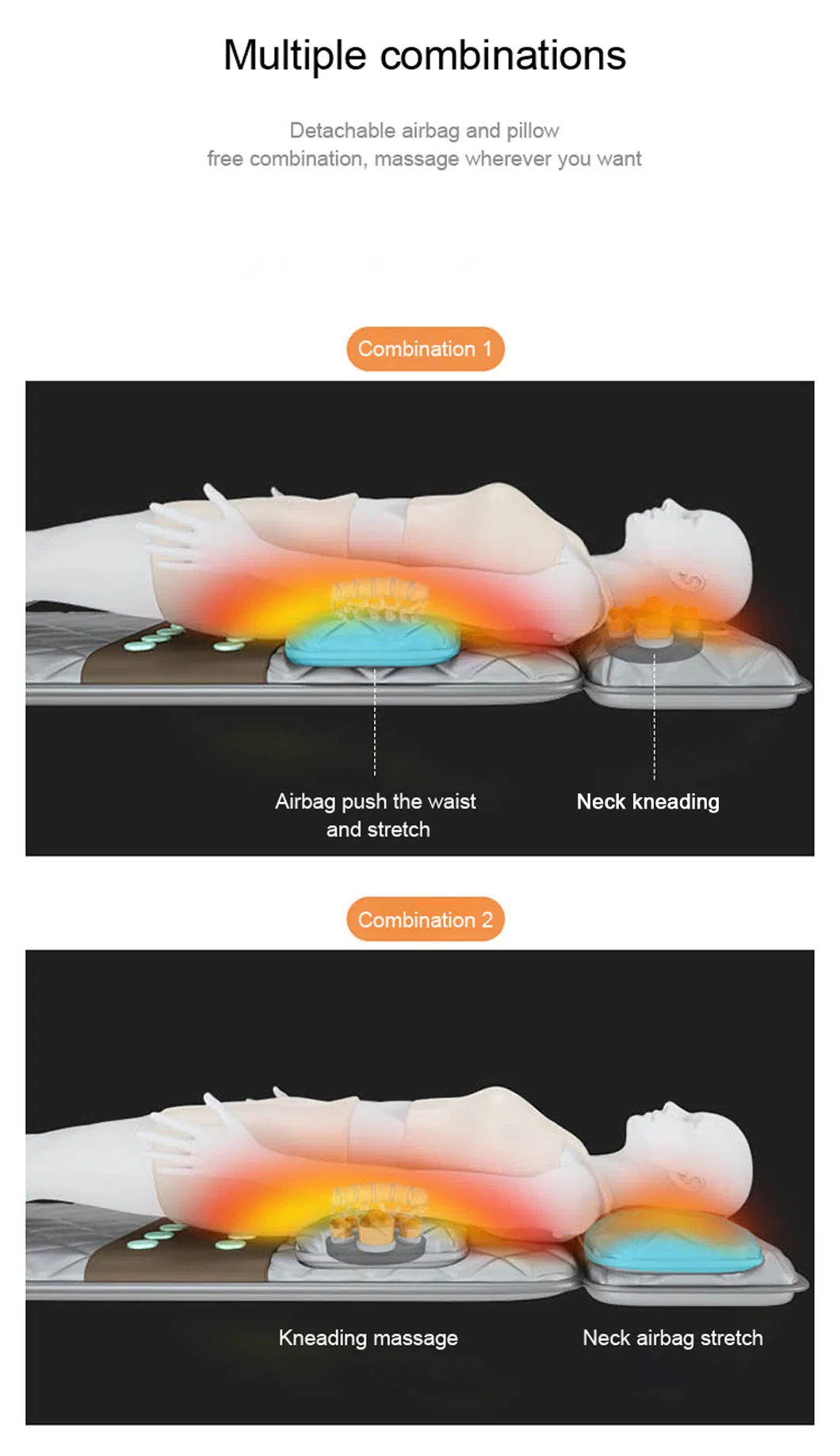 Thai Thermal Modern Bed Folding Massage Bed with Storage Massage Functions