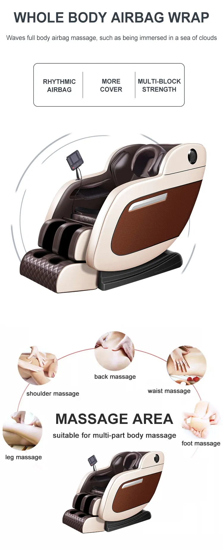 Wholesale Heated Full Body Massage Chair Zero Gravity High-Quality 8902A Massage Chair Electric Massage Chair for Home Full Body Massage Chair