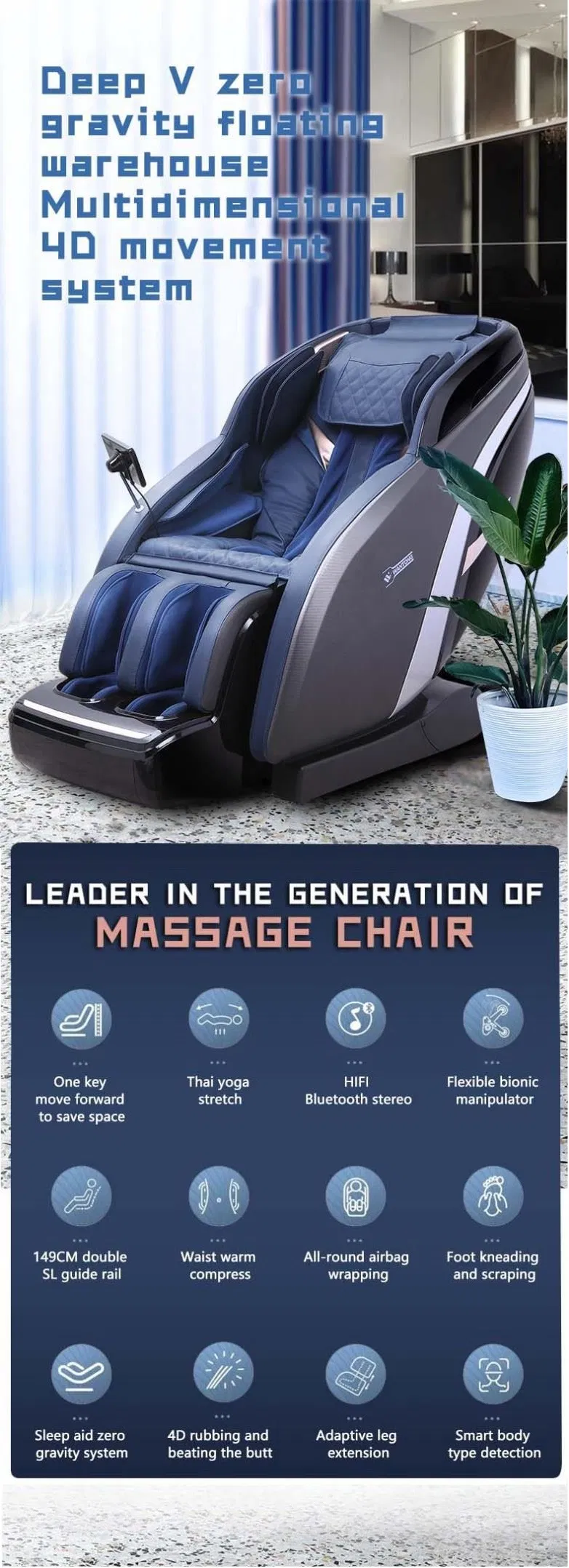 Wholesle Electric Zero Gravity Home Use Cheap Timing Control Massage Chair Smart Ai Full Body Relax Massage Chair with Full Body Airbags