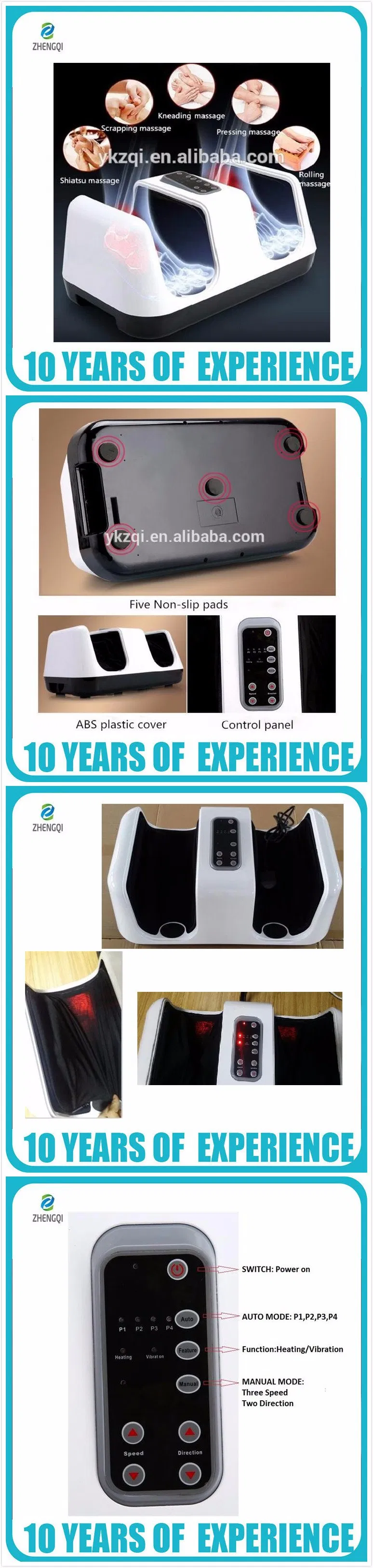 Zhengqi Hot Sale Zq-8012 Cozy Kneading Vibrating Foot Massager