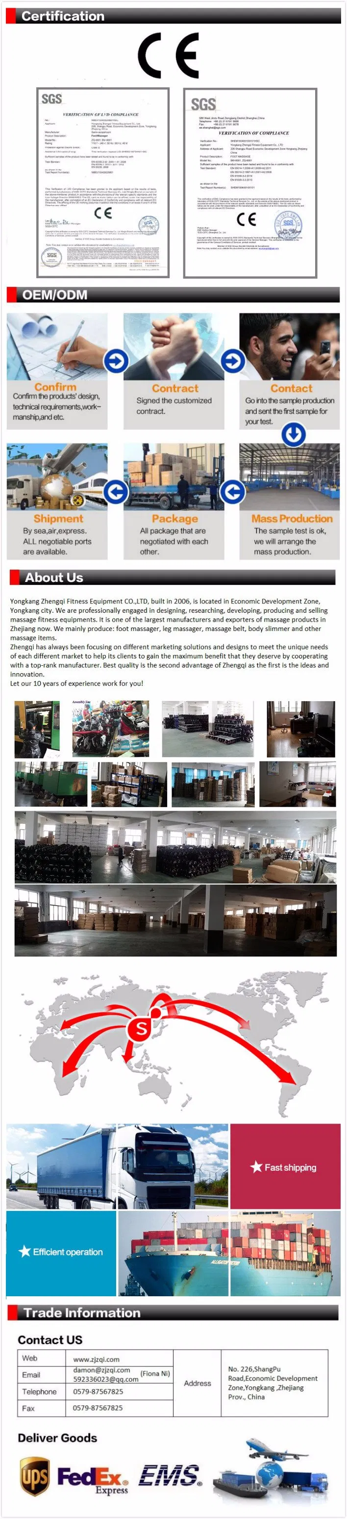 Zhengqi Hot Sale Zq-8012 Cozy Kneading Vibrating Foot Massager